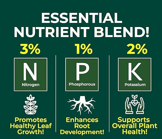 Premium Liquid Citrus Tree Plant Fertilizer - 3-1-2 Concentrate for Indoor Plants and Flowers by Gardenera | Organic Plant Food for Citrus Trees - 32oz