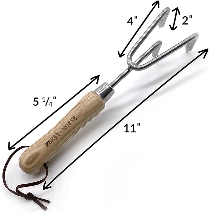 Ferry Morse Hand Cultivator - Premium Garden Tool for Digging, Aerating, Weeding