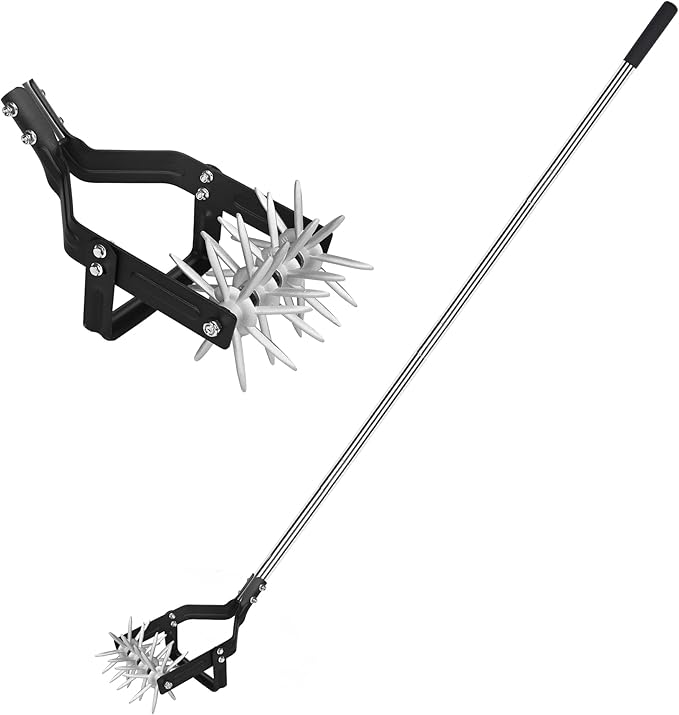 Rotary Cultivator, can Loosen Soil and Remove Weeds, a 2-in-1 Tilling Tool, with a 67-in Long Handle, Suitable for Tilling in Flower Beds, Planter Boxes, Vegetable Plots and Courtyards