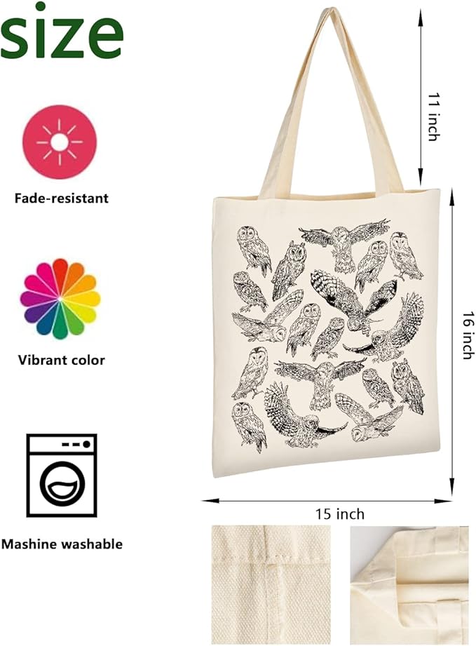 AUSVKAI Canvas Tote Bag Aesthetic for Women, Cute Reusable Cloth Cotton Bags for Shopping Beach Grocery