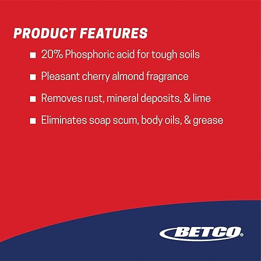 Betco Stix Toilet Bowl Cleaner, Cherry/Almond Scent, 32 oz., 12 Bottles/Carton (761200)