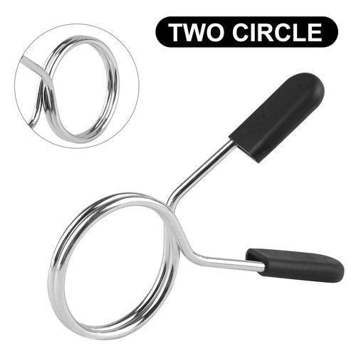 4pcs 2 Inch Barbell Clamps,Stainless Steel Spring Collar Clips,Olympic Barbell Spring Lock Collars,Weight Bar Clamps Dumbbell Handles Locking Clip for Weightlifting,Strength Training Accessories