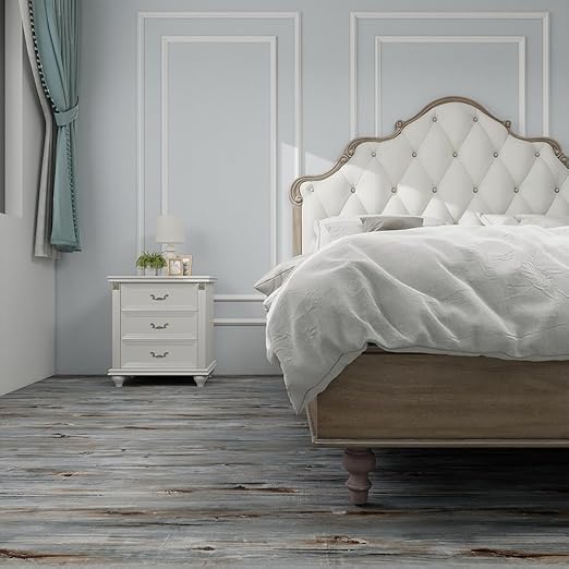 Wood Grain Peel and Stick Floor Tiles – 11.8” Width, Full Roll Length of 118" –