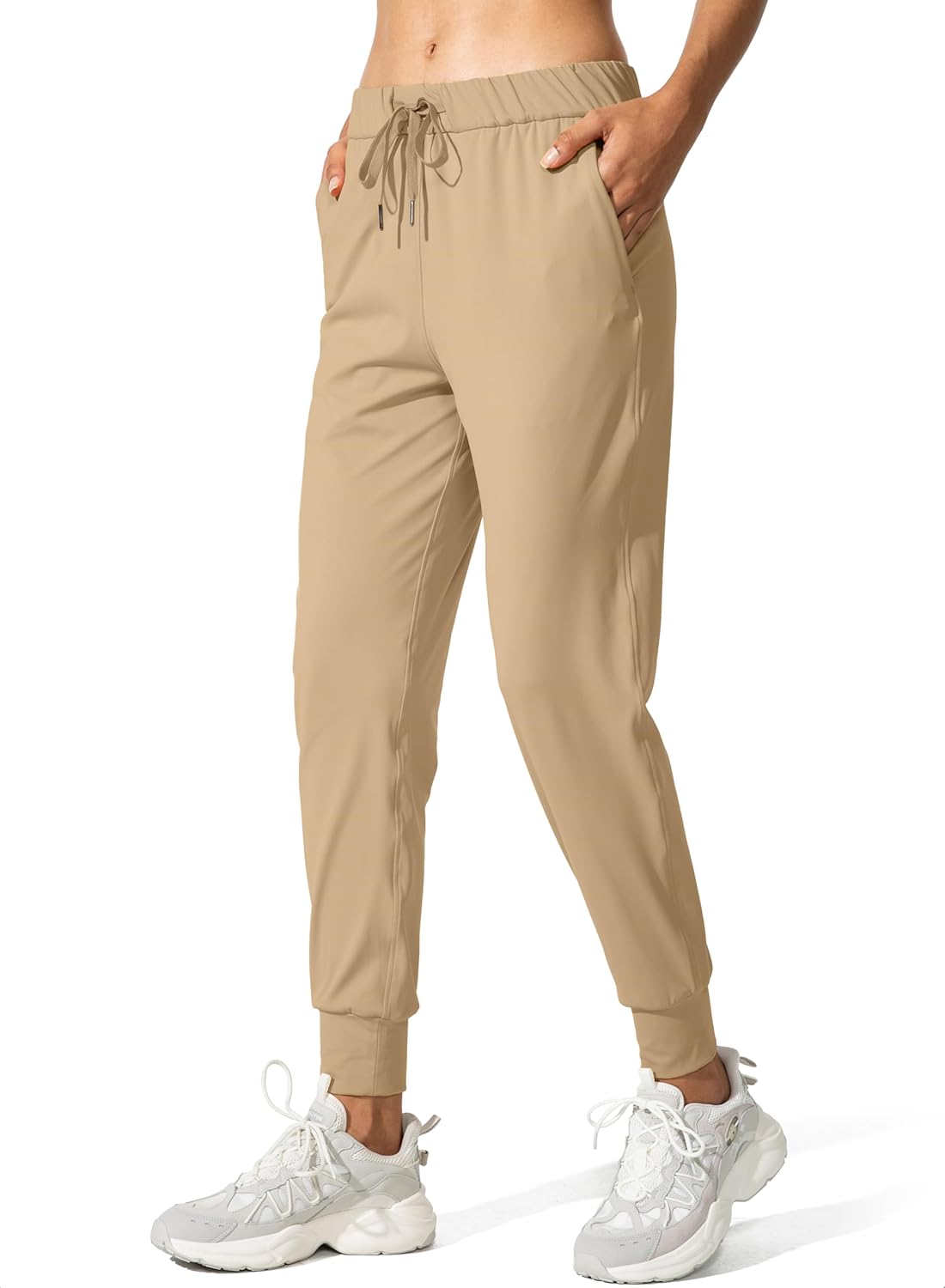 SANTINY Women's Joggers - Comfortable Drawstring Sweatpants with Pockets | Ideal for Lounge & Running