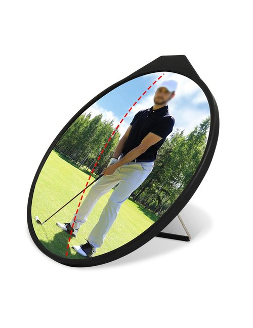 Golf Putting Mirror Training Aid Full Swing Analysis Tool Portable Golf Mirror with Non Slip Base for Stroke Alignment and Practice