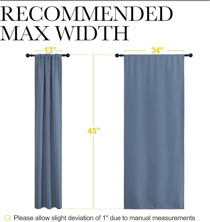 NICETOWN Kitchen Curtains, Short Blackout Curtains & Drapes, Thermal Insulated