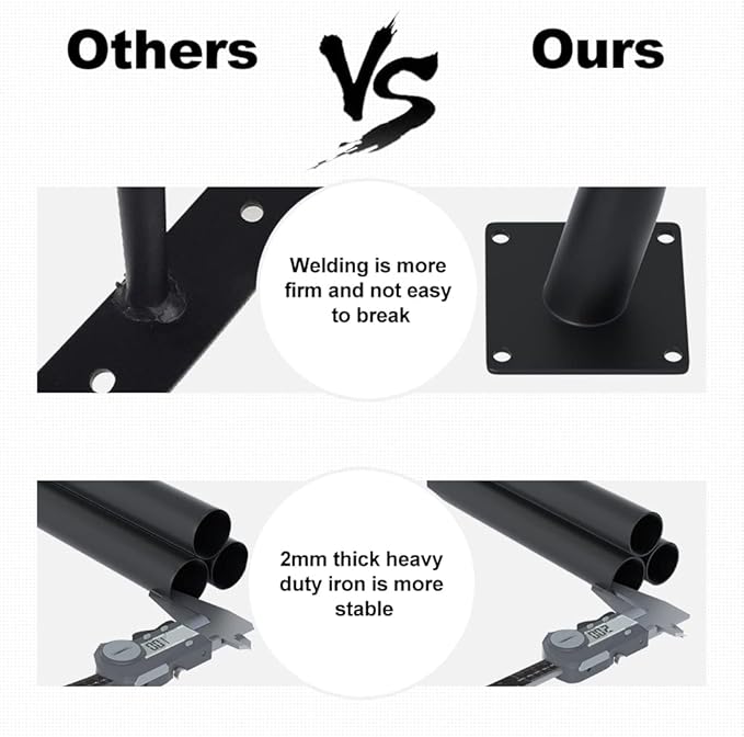 8PCS 12 Inch Matte Black Tapered Angled Legs for Furniture, Metal Mid Century Mordern Feet, Heavy Duty Slanted Stand Legs Kit for Couch, Coffee Table, Desk, Dresser, Sofa, Chair