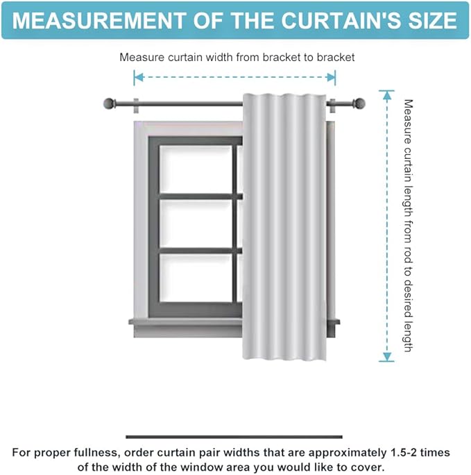 RYB HOME Window Curtains Blackout