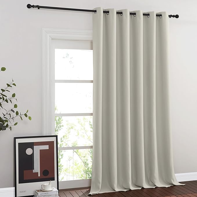 NICETOWN Blackout Sliding Glass Door Curtains, Room Darkening Thermal Insulated