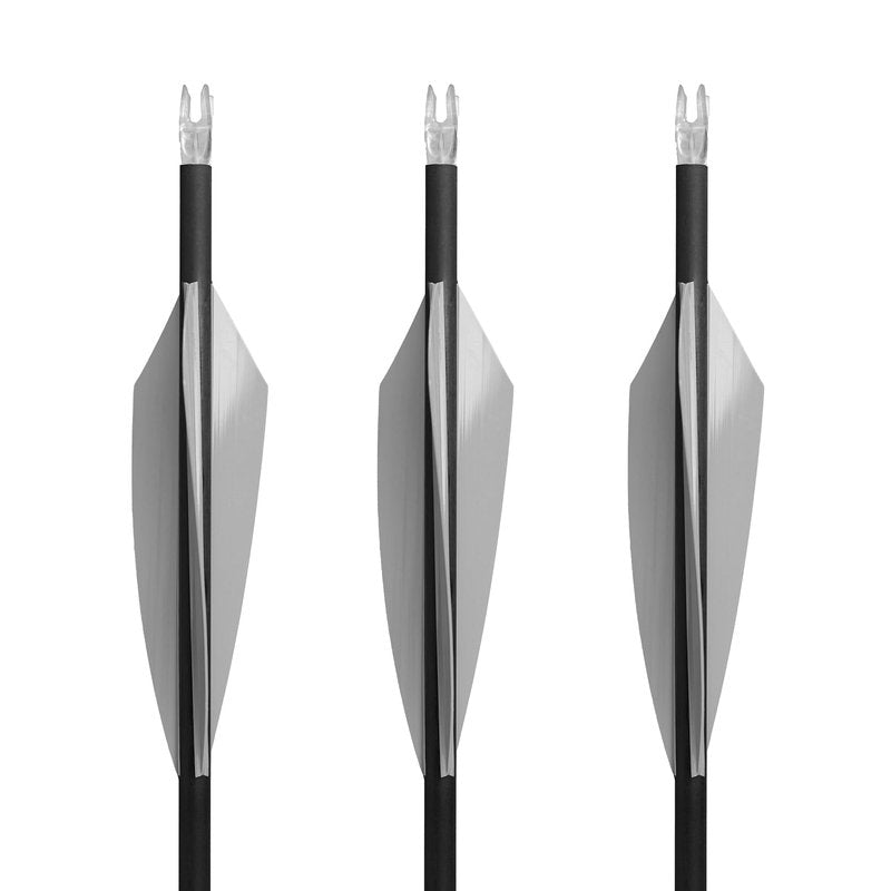 TAC Vanes 3.75" Driver Arrow Vanes | Archery Fletching for Compound & Crossbow | Durable, Lightweight, High Accuracy, Gray 100 Pack