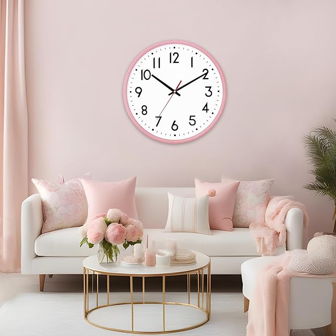 HZDHCLH Wall Clock Silent Wall Clocks Battery Operated 8 Inch Modern Non