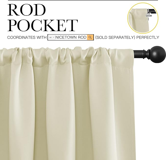 NICETOWN Kitchen Curtains, Short Blackout Curtains & Drapes, Home Decoration