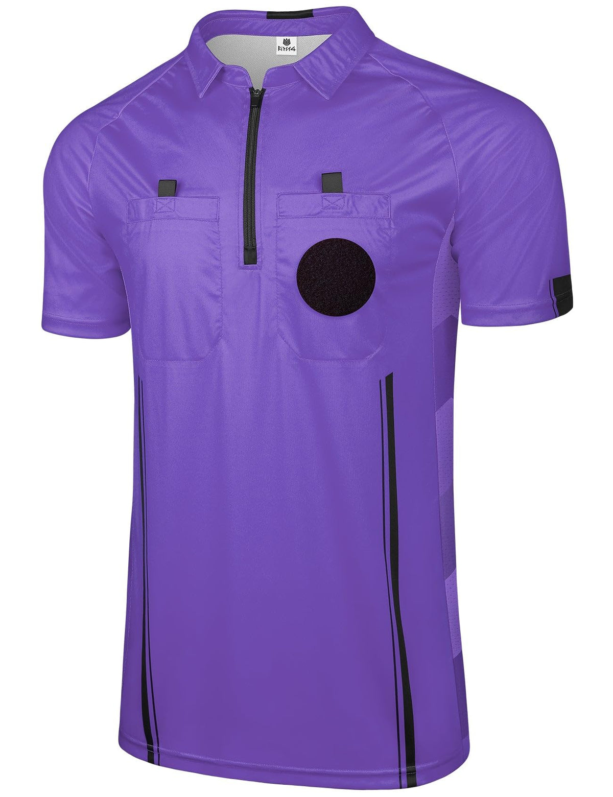 FitsT4 Sports Pro Soccer Referee Jersey Short Sleeve Ref Shirts Purple XX-Large