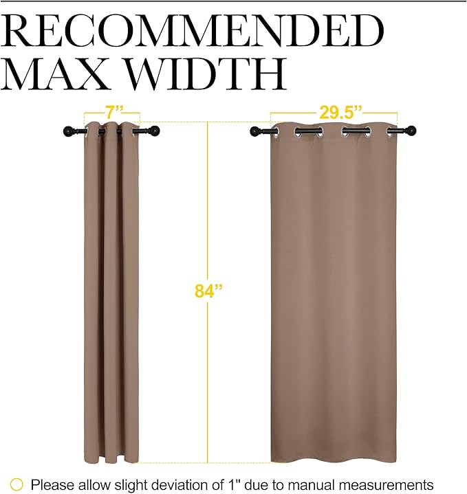NICETOWN Window Draperies Blackout Curtain Panels, Window Treatment Thermal