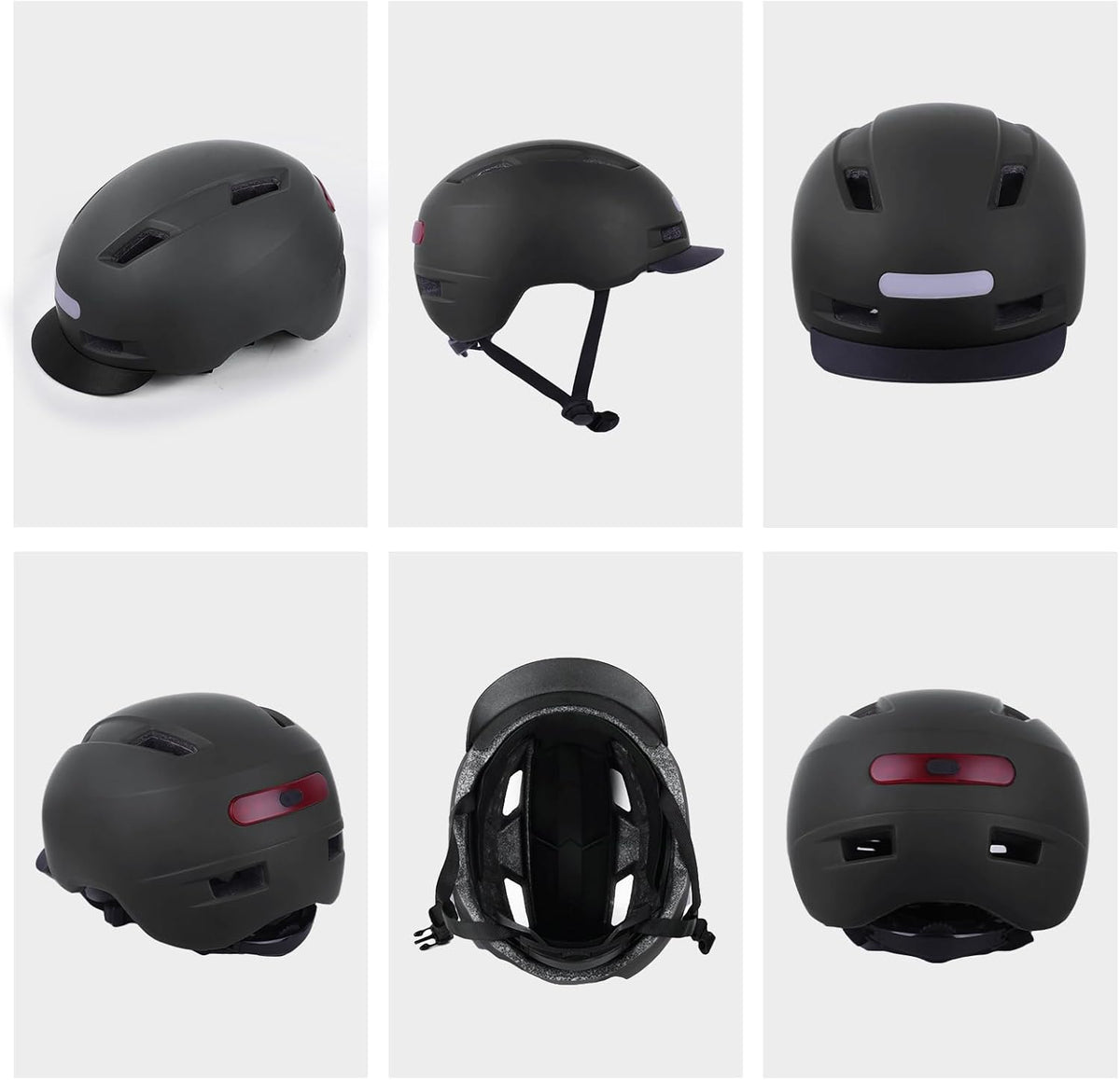 Shinmax Adult Cycling Helmet - USB Rechargeable LED Front & Back Light | Safe & Stylish for Men & Women