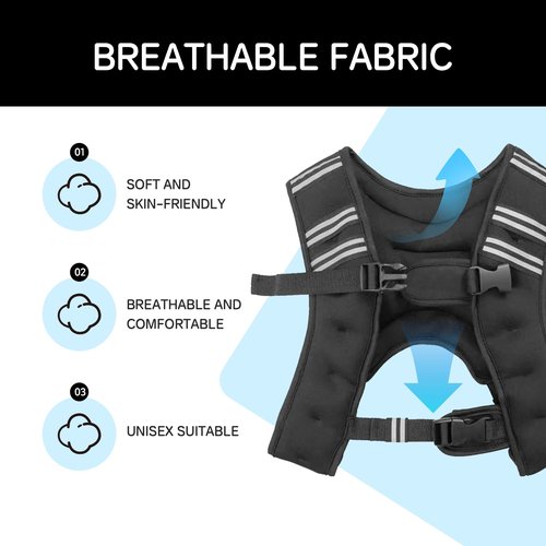 Weighted Vest for Strength Training - 11lbs - Heavy Duty Tactical Weight Vest for Fitness, CrossFit, and Endurance Workouts, Adjustable and Comfortable Design