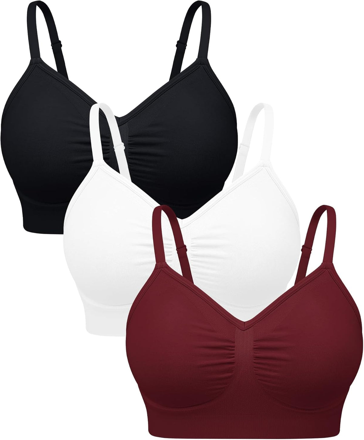 WANAYOU Wireless Bralette for Women - Comfortable No Underwire Push-Up Everyday Bra