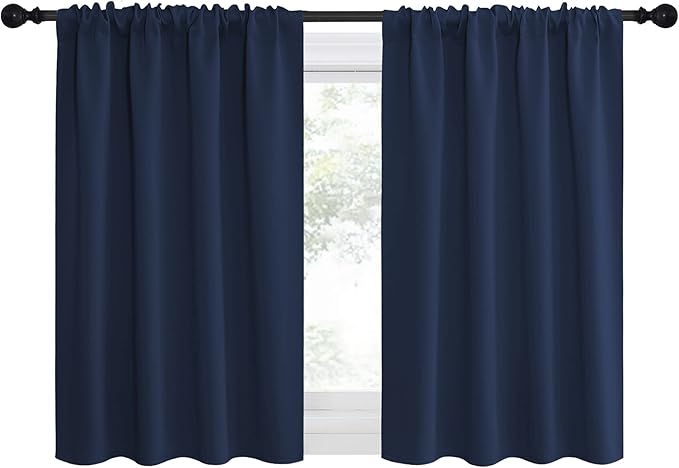 NICETOWN RV Blackout Curtains for Camper Windows, Kitchen Curtains, Short