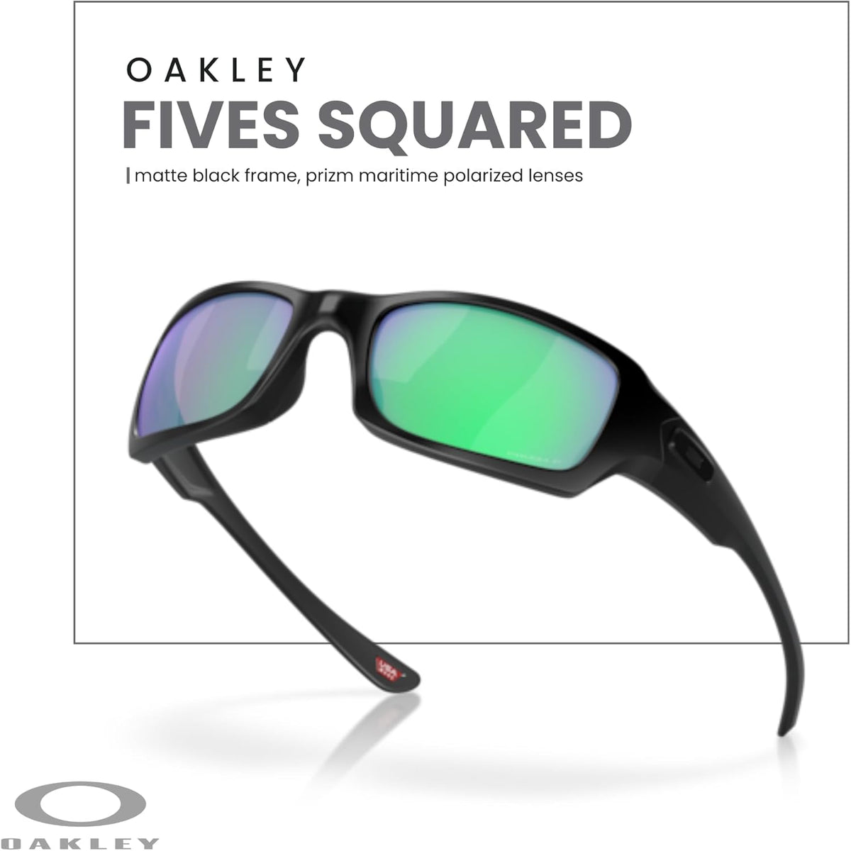OAKLEY Fives Squared OO9238 Sunglasses For Men + BUNDLE Leash+ Bundle Accessory Leash Kit, Microfiber Pouch