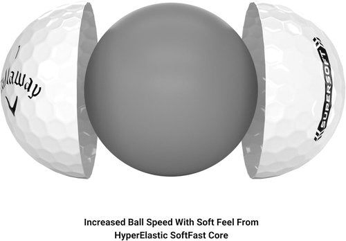 Callaway Supersoft Golf Balls - Exceptional Distance & Soft Feel | 12-Pack White