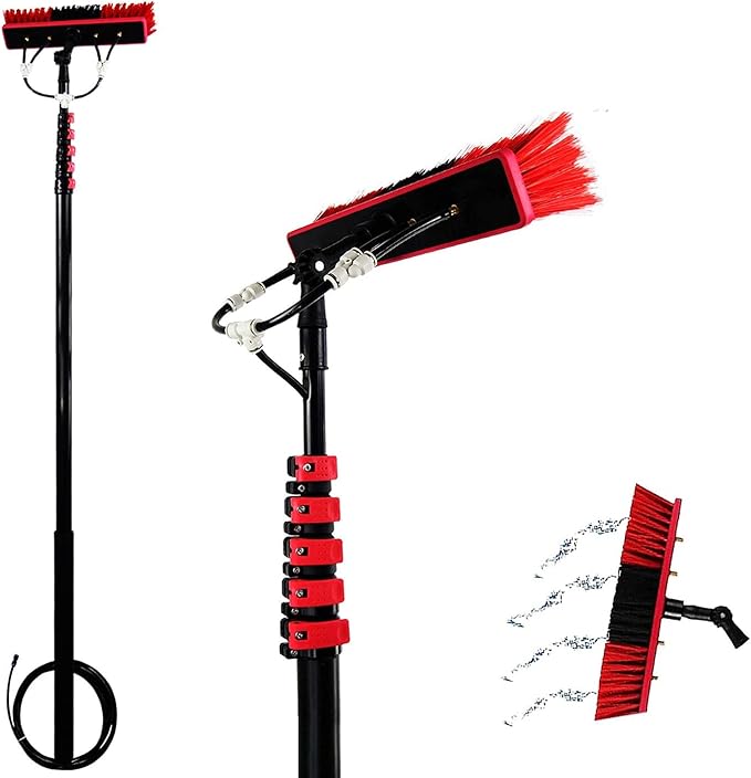 3.6m/12ft Window Cleaning Equipment Photovoltaic Panel Cleaning Extendable Cleaner Conservatory Roof Cleaning Tools,Suitable for Cleaner Conservatory Roof Photovoltaic Pa