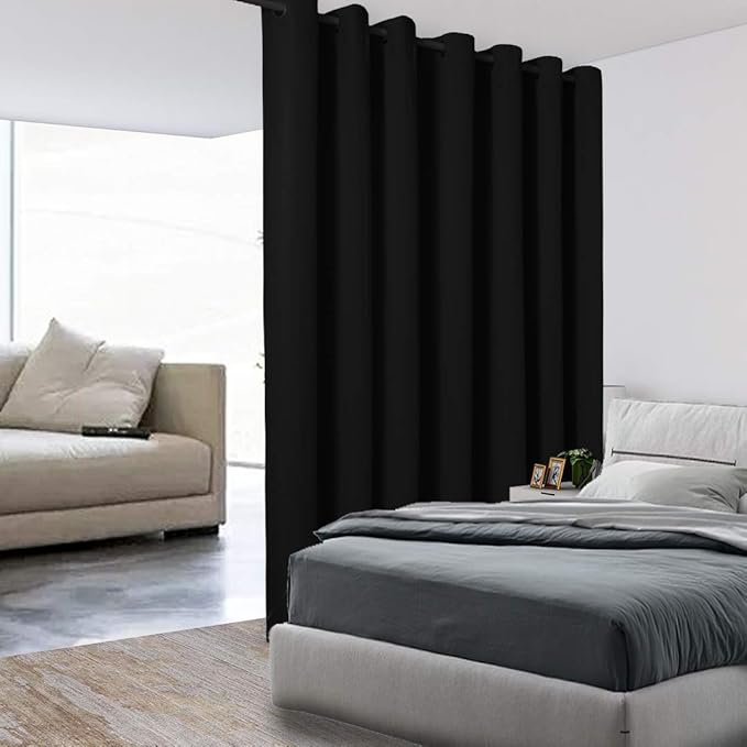 BONZER Room Divider Curtain Grommet Thermal Insulated Wide Blackout Curtains