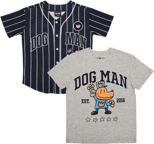 Dog Man 16 | Boy's 2-Pack Baseball Jersey and Tee Set - Fun & Stylish Playwear