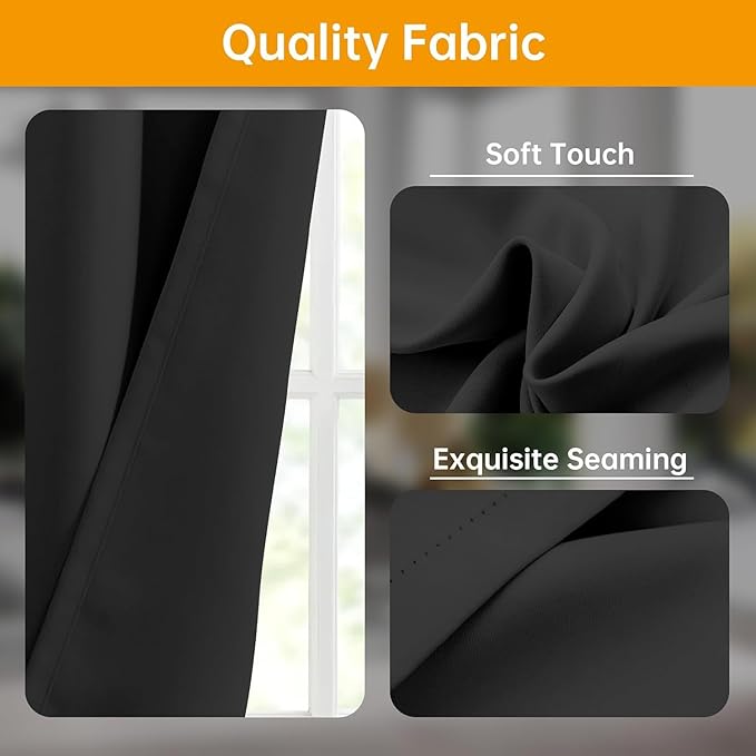 Hoeflife Room Divider Curtains Blackout Floor to Ceiling Curtain