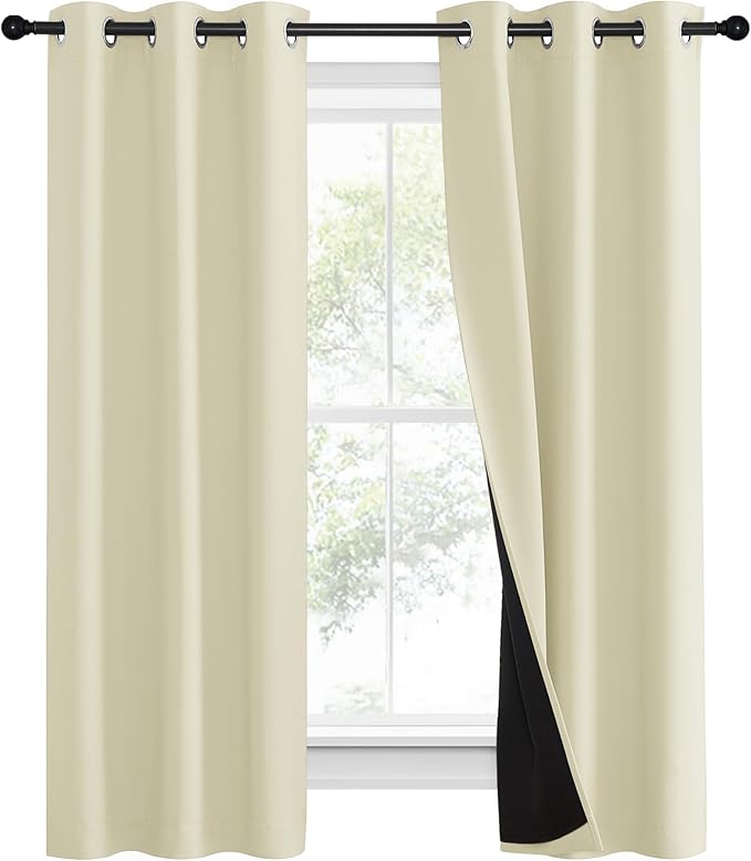 NICETOWN Living Room Completely Shaded Draperies, Privacy Protection & Noise