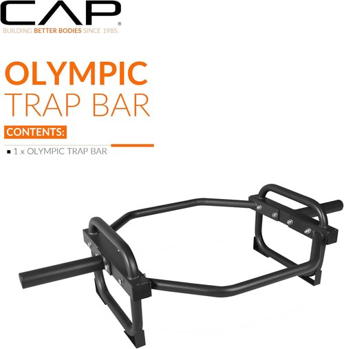 CAP Barbell Olympic Trap Bar - Versatile Shrug Bar for Deadlifts | Heavy-Duty Design