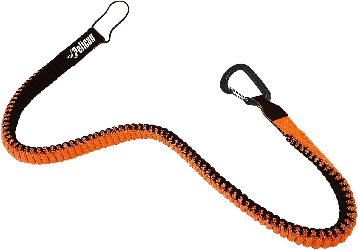 Pelican Paddle Leash | Stretchable Coiled Fishing Rod Holder for Kayak & SUP Paddles