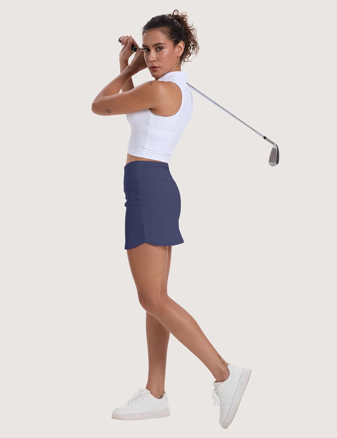 Regine Switzerland Women's Golf Skirt - High Waisted Tennis Skorts with Pockets for Athletic Workouts