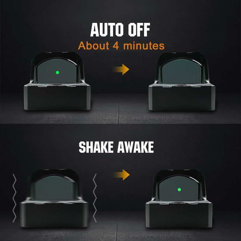 ohhunt 2 MOA Red Dot Sight | Green Dot Sight Micro Reflex Sight Shake Awake Optic Compatible with Picatinny Mount or RMR Footprint (Green Dot 2 MOA)