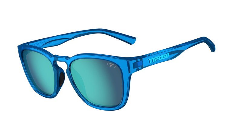 Tifosi Optics Smirk Sunglasses (Electric Blue, Sky Blue Mirror with AR)