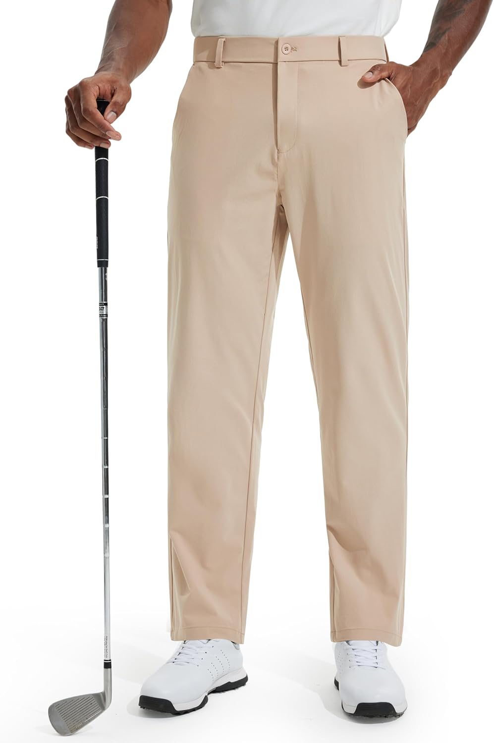 Skiennix Men's Golf Pants - Lightweight Stretch Slacks for Office & Travel | Available in 30", 32", 34"