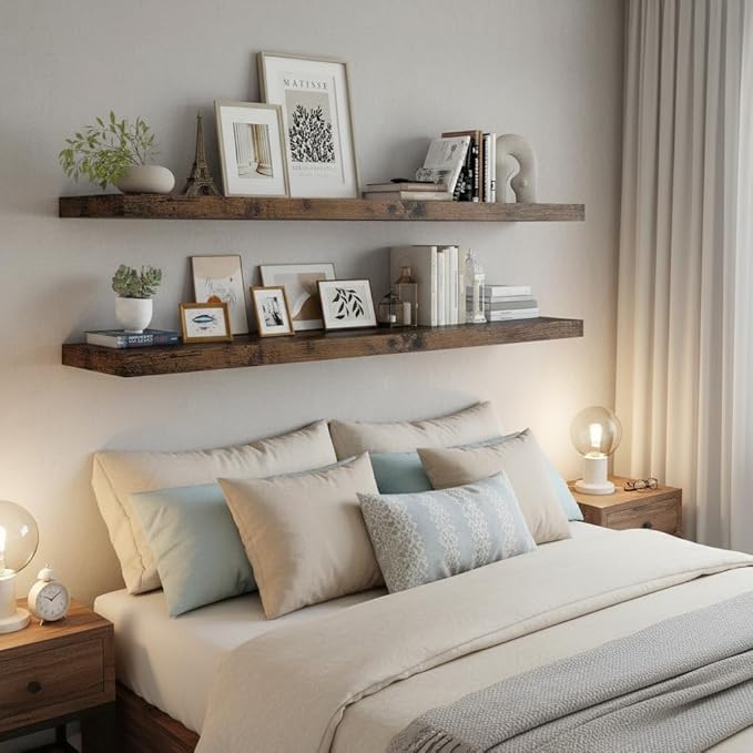 Vivelove 12" Deep Floating Shelves