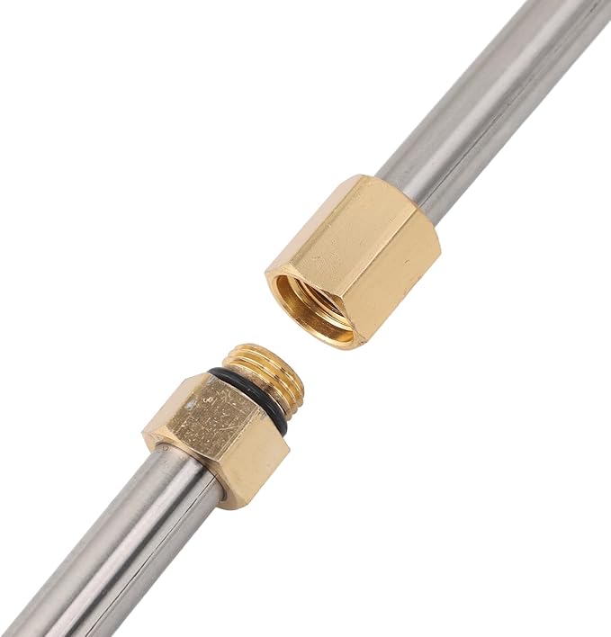 Pressure Washer Wand with Gutter Cleaner Attachment, 90 Inch Rod for Power Washer Lance, Wall Roof Gutter Cleaning Tool