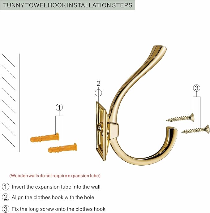 TUNNY Antique Design Wall Hanging Coat Hooks