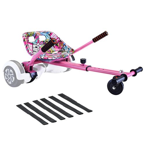 Eco-friendly Hoverboard Seat Attachment - Cool Seat, Swivel Wheel, Adjustable Length - Compatible with 6.5", 8", 8.5", 10" Hoverboards - Safe & Enjoyable Riding for Kids and Teenager