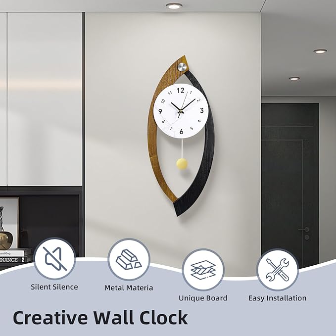 23.6 x 9.8inch Decorative Wall Clocks