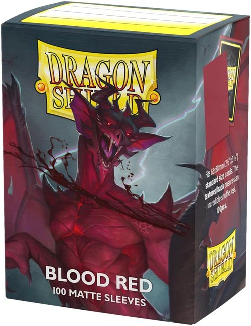 Dragon Shield | Matte Card Sleeves - 100 CT Premium TCG Protection | Blood Red - Smooth & Tough