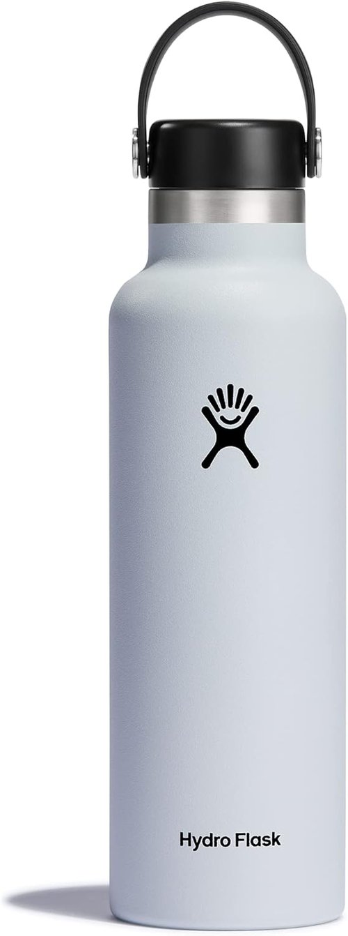 Hydro Flask Water Bottle - Insulated Stainless Steel - Leakproof & Non-Spill | 21 Oz White