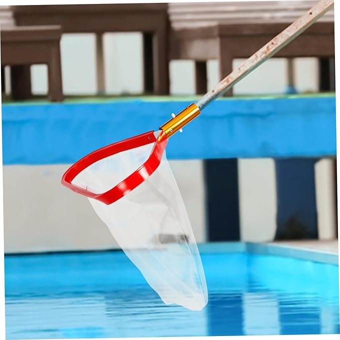 VANZACK 2pcs Leaf Net Swimming Pool Cleaning Supplies Pond Spoon Net Pool Fishing Net Fish Pond Cleaner Pool Scoop Net Pool Cleaning Net Accessories Pool Skimmer Tool Mesh Nets Aluminum