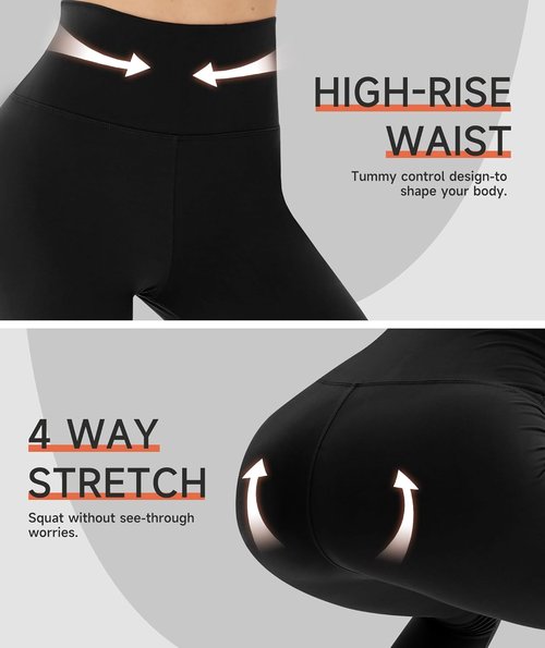 GAYHAY High Waisted Capri Leggings - Soft Slim Yoga Pants for Women | Perfect for Running & Cycling