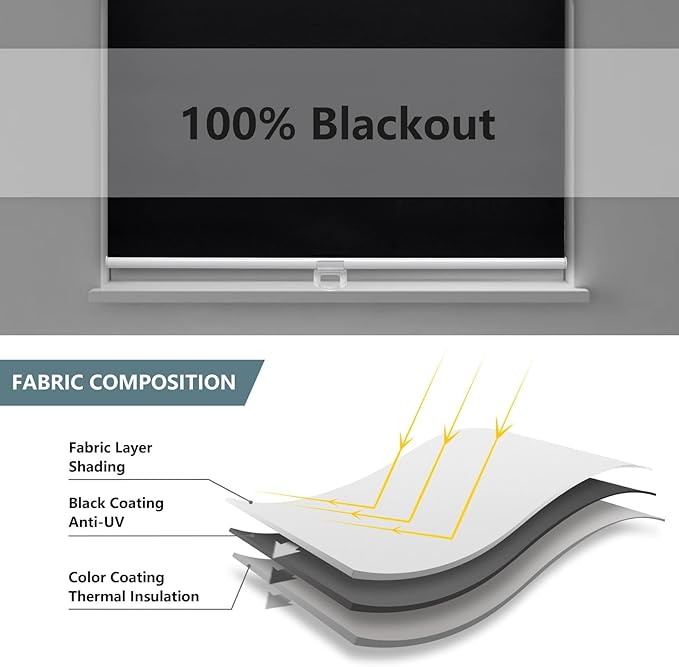 Customize Cordless Roller Shades Blackout Blinds