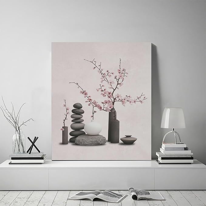 Zen Wall Art Zen Bathroom Pictures Wall Decor Spiritual Canvas Prints Meditation Decorations Painting Framed Artwork Office Home Spa Yoga Decor For Bedroom Dining Living Room 20"x24"