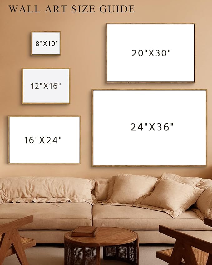 InSimSea Framed Canvas Wall Art Vintage Decor, Old Cottages Countryside Large Canvas Wall Art, Rustic Farmhouse Hanging Wall Decor for Bedroom Living Room Bathroom, 20"x30"