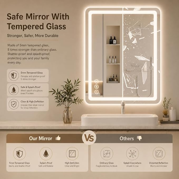 30" x 36" Led Bathroom Mirror