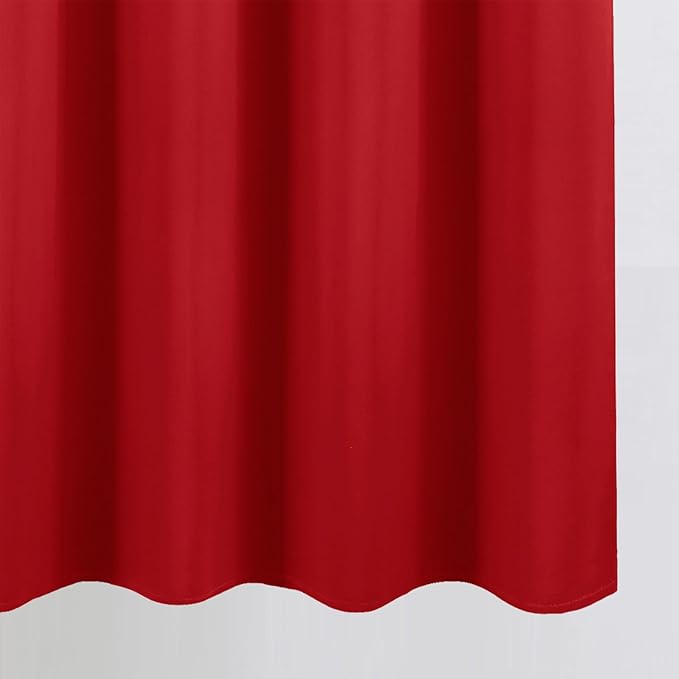LEMOMO Blackout Curtains 66 x 54 Inch Long Bright Red Curtains Set of 2 Panels
