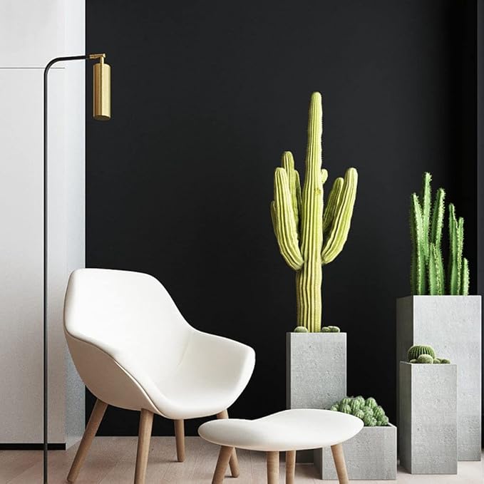 Arthome 35.4''x120'' Black Contact Paper, Self Adhesive Wallpaper Waterproof